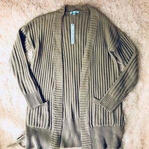 Gray Reddress Boutique Knit tie Cardigan